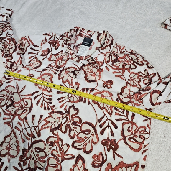 PERSONA By MARINA RINALDI Floral Print Women's Top. - Picture 13 of 14